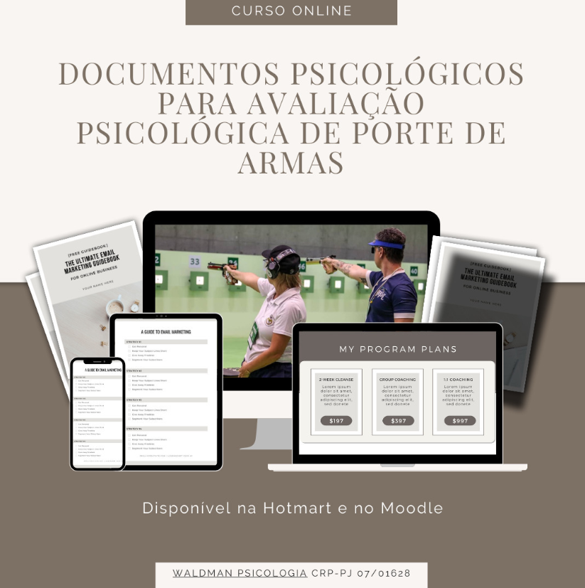 Curso online de documentos psicológicos para avaliação psicológica de porte de armas